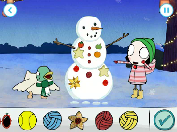 Sarah & Duck: Build a Snowman screenshot