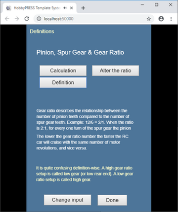 RCPRESS Pinion, Spur Gear and Gear Ratio for RC Cars screenshot