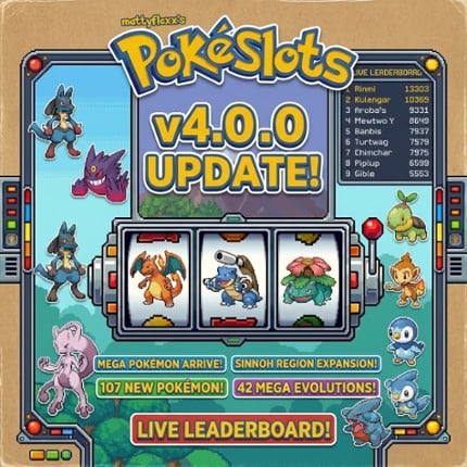 mattyflexx's pokeslots (v4.0.0) Mega Evolutions, Sinnoh, Leaderboard, and more! Image