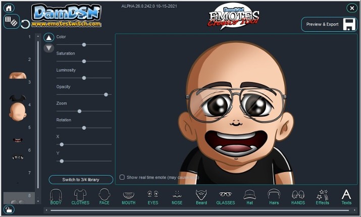 Emotes Creator Tool screenshot