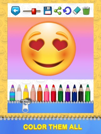 Emoticon Coloring book screenshot
