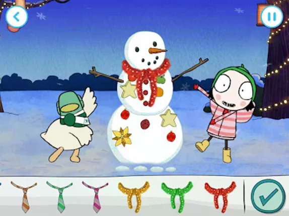 Sarah & Duck: Build a Snowman screenshot