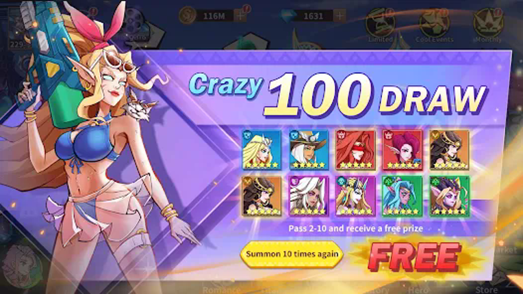 Magic Hero - Mighty 100 summon screenshot