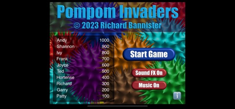 Pompom Invaders screenshot