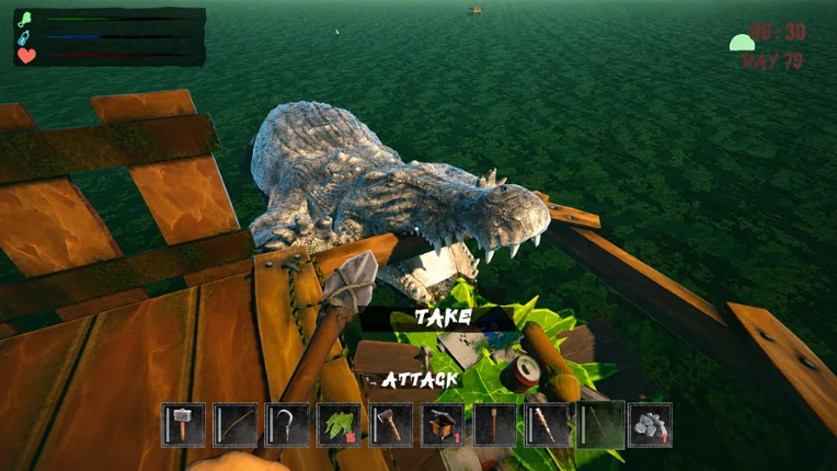 Survival Float Simulator - Crocodile Waters Craft, Raft, Build Image