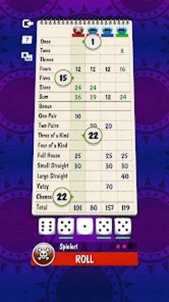 Yatzy Multiplayer Dice Game Image