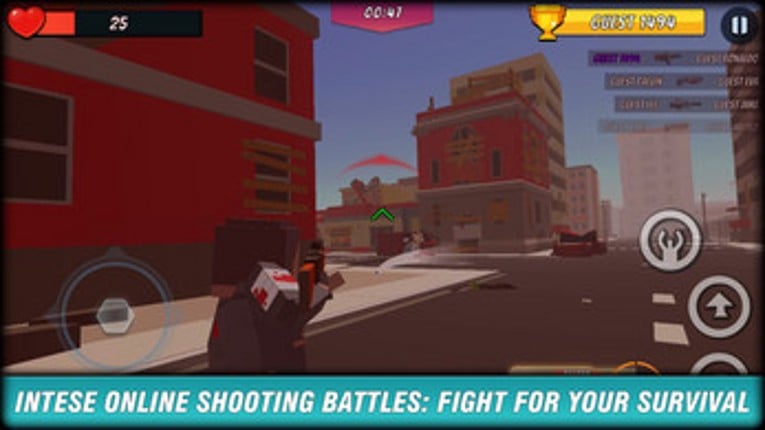 Pixel Block Battle Gun 3D FPS - TPS Minecraft like screenshot
