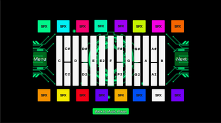 Start Menu,  Piano,  Music Player, Cannon (UI Practice) screenshot
