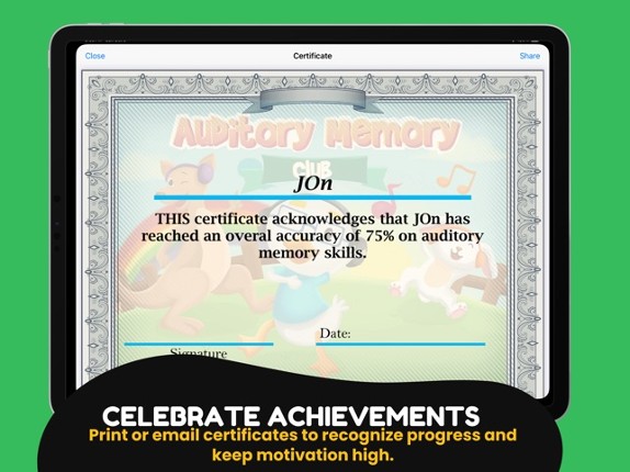 Auditory Memory Club screenshot