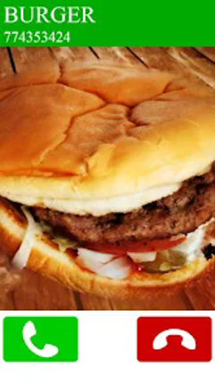 fake call burger game screenshot