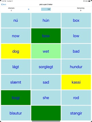 PickAPair Icelandic - English screenshot