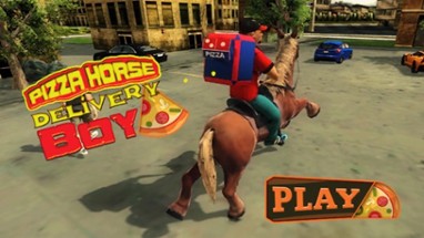 Pizza Horse Delivery Boy Image