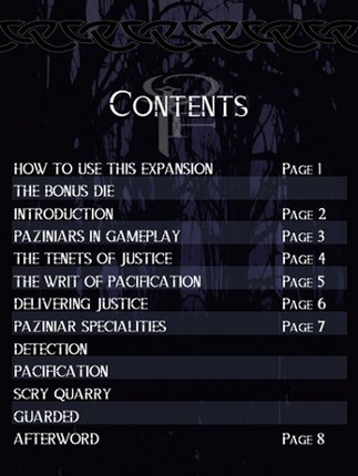 Paziniar's Path - Specialities Expansion for The Entombed Crown TTRPG Image