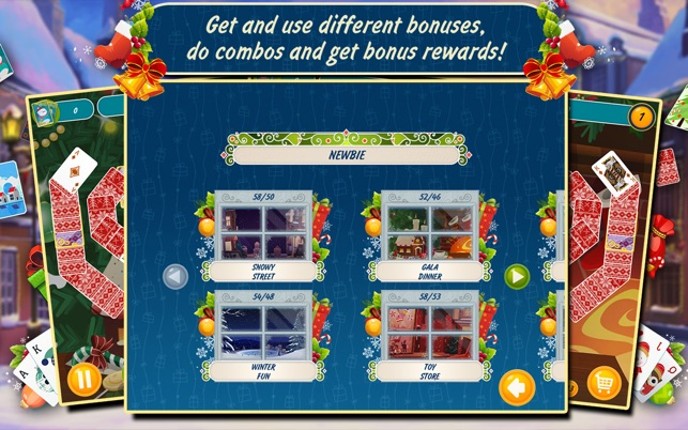 Solitaire Christmas. Match 2 Cards Free. Card Game Image
