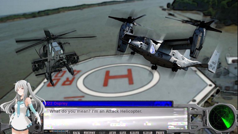 Attack Helicopter Dating Simulator screenshot