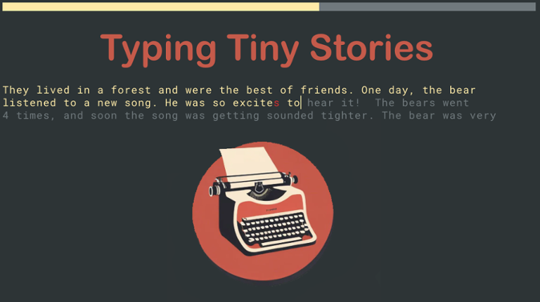 Typing Tiny Stories Game Cover