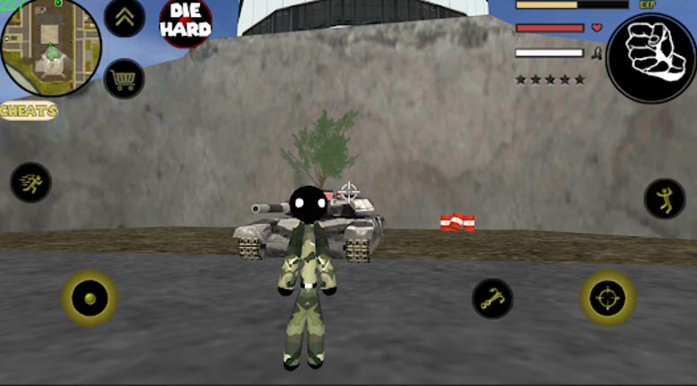 Army stickman rope hero Image