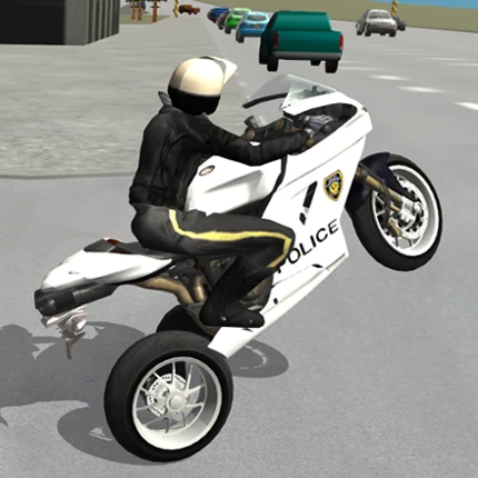 Police Motorbike Driving Image