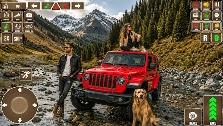 Offroad Mountain Car Driving Image