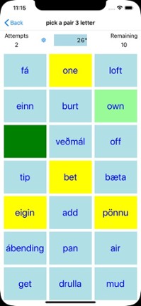 PickAPair Icelandic - English screenshot