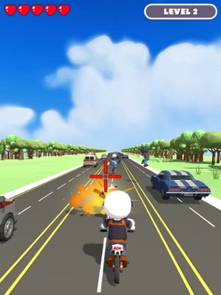 Traffic Chase - Moto Shooting screenshot
