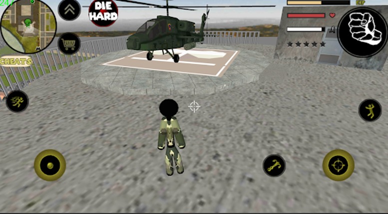 Army stickman rope hero Image