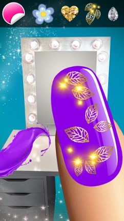 Manicure in Stylish Salon – Acrylic Nail Polish with Fancy Glow and Neon Design for Glamorous Girls screenshot