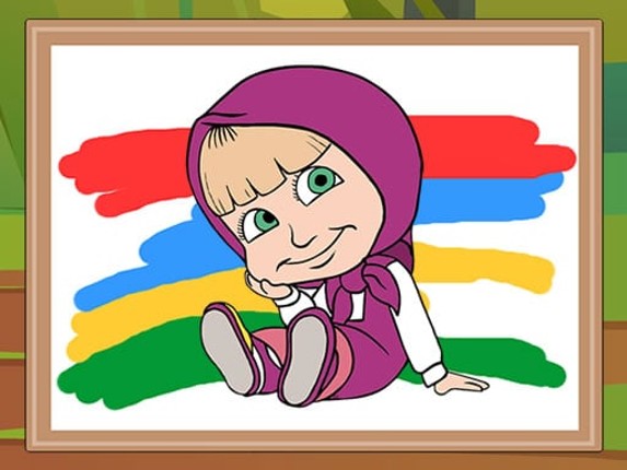 Masha and the Bear Coloring Book Image