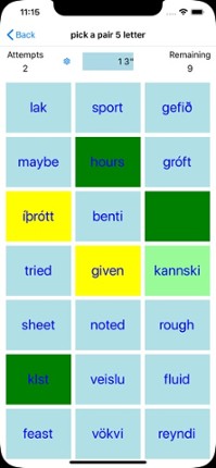 PickAPair Icelandic - English screenshot