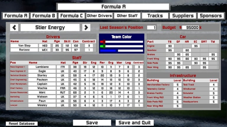 Formula Racing Manager screenshot