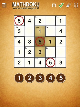 Mathdoku + Calcudoku screenshot