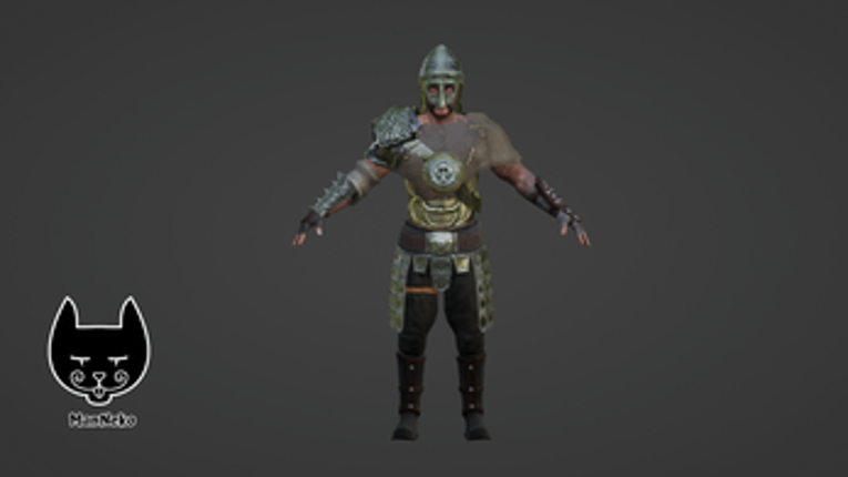 Barbarian Warrior Low-poly 3D model Image