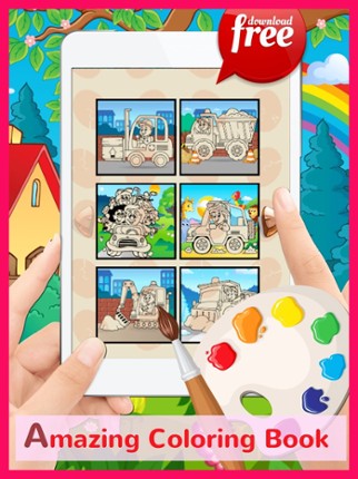 Car And Vehicles Coloring Book Games: Free For Kids And Toddlers! Image