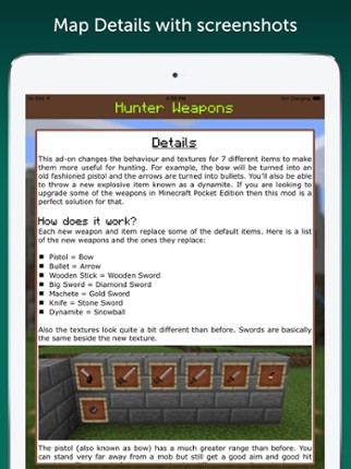 Hunter Weapons Add-On for Minecraft PE: MCPE screenshot