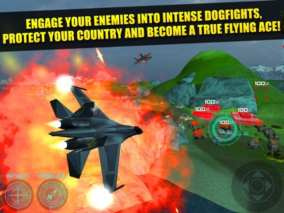 Jet Plane Fighter Pilot Flying Simulator Real War Combat Fighting Games Image