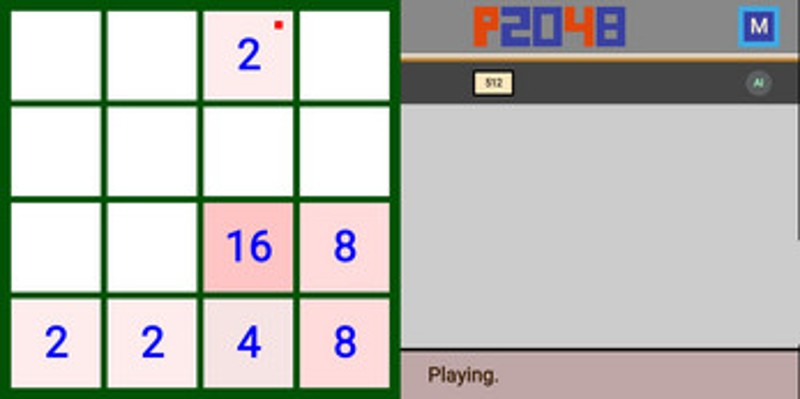 P2048 - a 2048 puzzle game without randomness. screenshot
