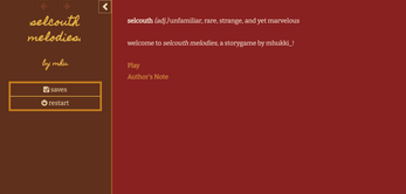 selcouth melodies. Image