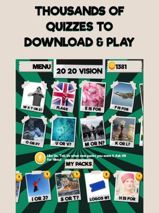Tiny Picture Quiz-100 Word Search &amp; Eye Trick Game screenshot