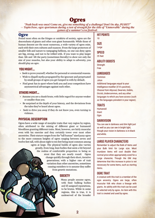 Eldritch Ancestries: Ogre Image