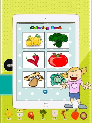 Fresh Fruits art pad : Learn to painting and drawing coloring pages printable for kids free screenshot