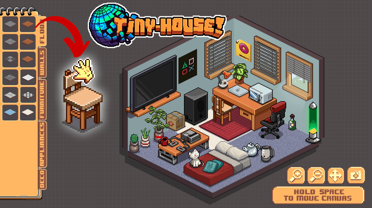 Games like TinyHouse! Create your isometric interior room.