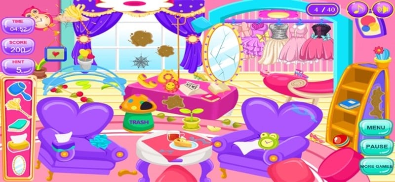 Princess Cleaning Rooms Game Image