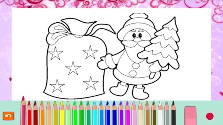 Snowman and merry christmas picture coloring book Image