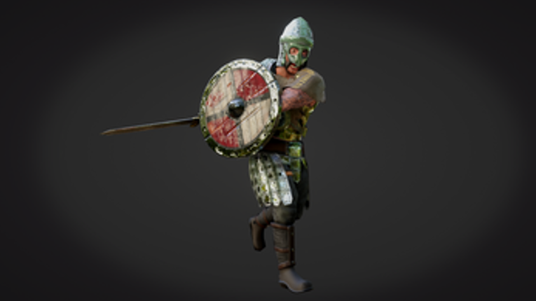 Barbarian Warrior Low-poly 3D model Image