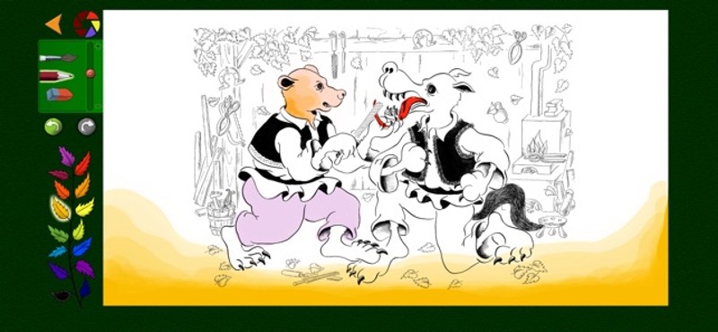 Coloreaza Capra cu Trei Iezi Image