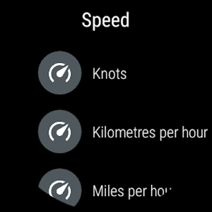 Speedometer for smartwatches screenshot