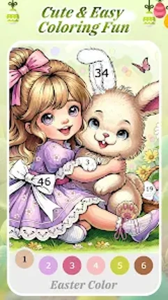 Easter Color by Number Games screenshot
