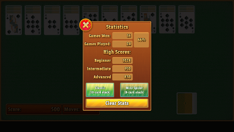 Simple Spider Solitaire screenshot