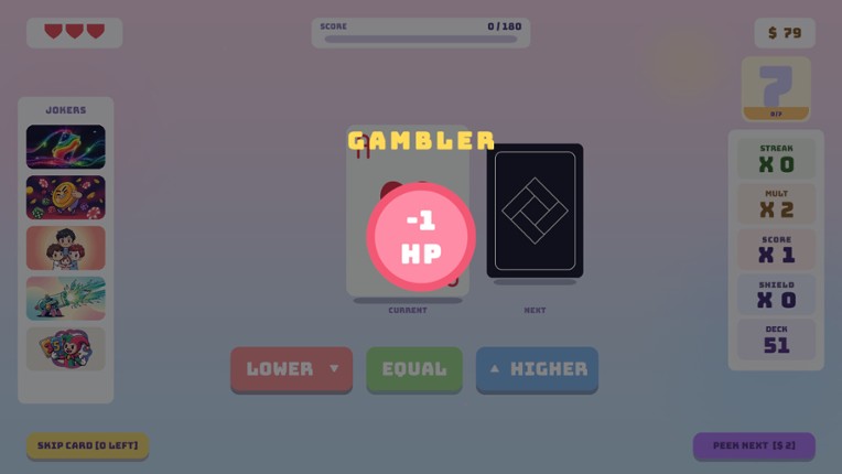 Hi-Lo: Card Roguelike screenshot
