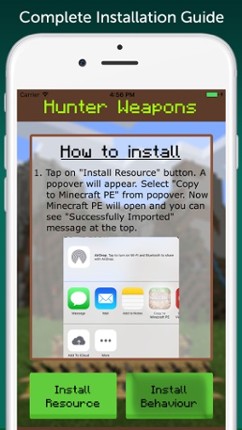 Hunter Weapons Add-On for Minecraft PE: MCPE screenshot